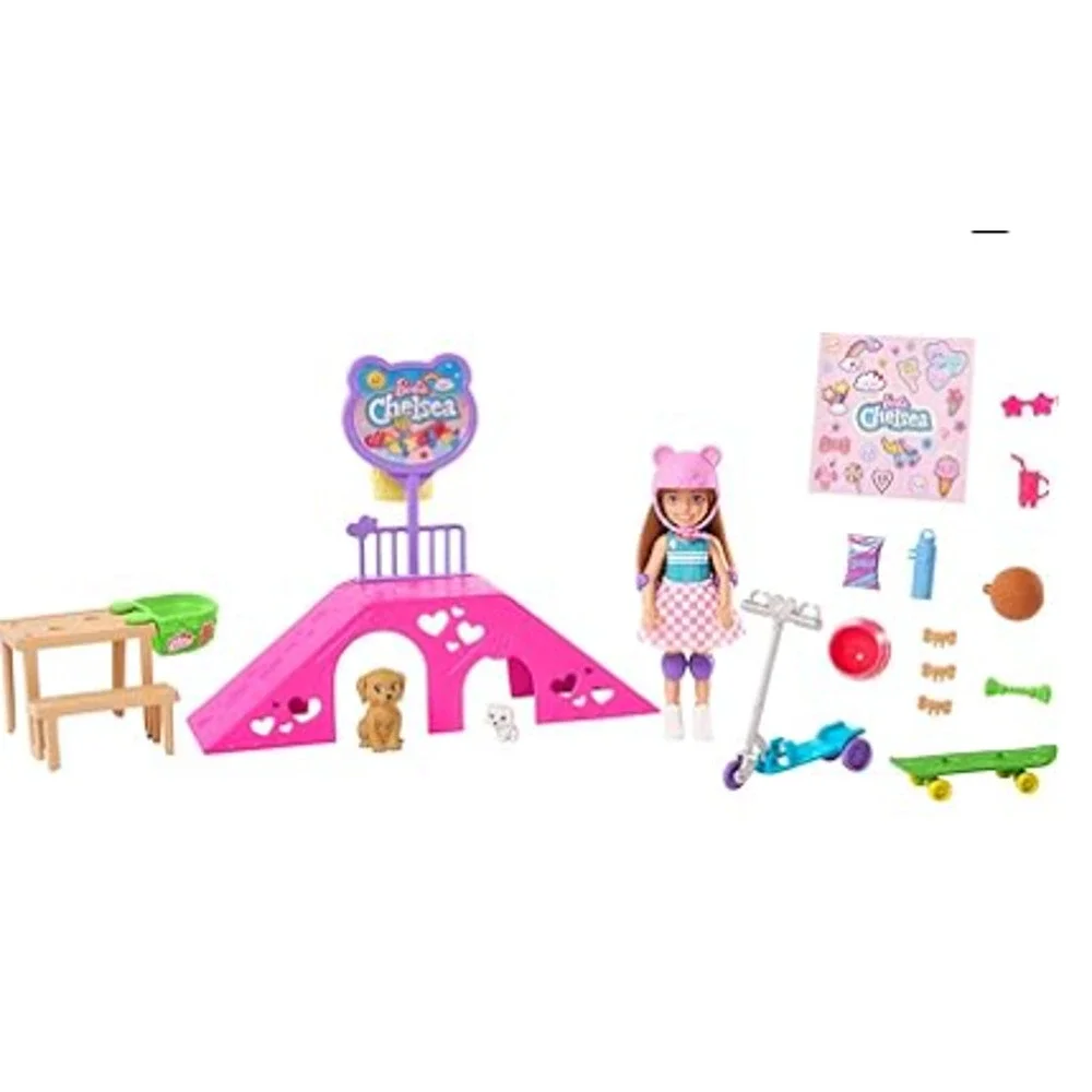 Barbie Chelsea Doll & Skate Park Playset  NWT